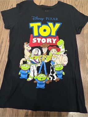 Girls Toy Story Black Short Sleeve Shirt Size M
